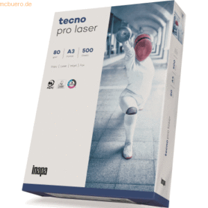 Inapa Laserpapier tecno Pro Laser A3 80g/qm weiß VE=500 Blatt