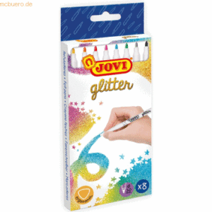 Jovi Fasermaler Glitter 1mm VE=8 Stück sortiert