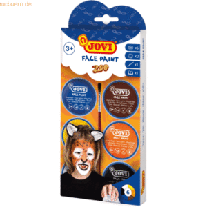 Jovi Fasching-Schminke VE=6x8ml Creme Face Paint Set Zoo