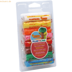 Jovi Plastilina Knete VE=8 Farben a 15g Blister