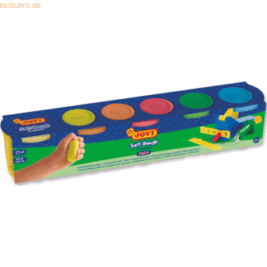 Jovi Knetmasse Soft Dough Blandiver Neonfarben VE=5 Dosen a 110g