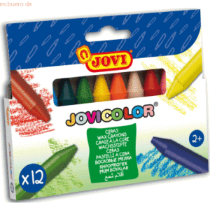 Jovi Wachsmalstifte Jovicolor rund VE=12 Farben sortiert