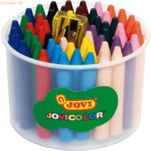 Jovi Wachsmalstifte Jovicolor rund farblich VE=60 Stück farbig sortier