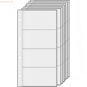 Alassio Ersatzeinlage für Visitenkartenringbuch 11x23