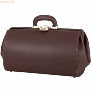 Mika Doktorentasche Hanver Sattelleder 41x18x24cm dunkelbraun