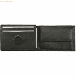 Alassio Geldbörse Mini 7x10x2cm Leder schwarz