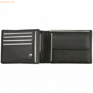 Alassio Geldbörse Querformat 12x9x2cm Leder schwarz