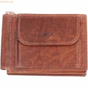 Mika Geldbörse Querformat mit Geldklammer und RFID Leder 11x8x2