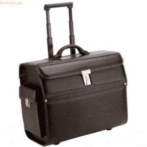 Alassio Pilotenkoffer Mondo 46x38x22cm Lederimitat schwarz