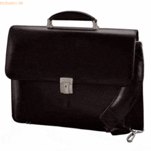 Alassio Aktentasche Faenza 41x32x13cm Leder schwarz