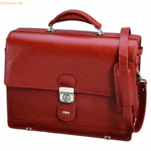 Alassio Aktentasche Mocca 38x30x16cm Leder cognac