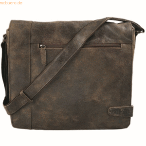 Pride&Soul Umhängetasche Jumper 35x31x9cm Leder braun