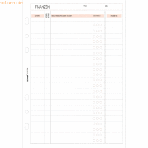 Bind Ersatzeinlage Maxi A5 149x210mm Finanzen 50 Blatt