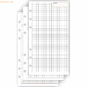 Bind Notizeinlage A6 Medium kariert 95x172mm 50 Blatt