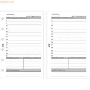 Bind Notizeinlage A7 Mini Heute 50 Blatt