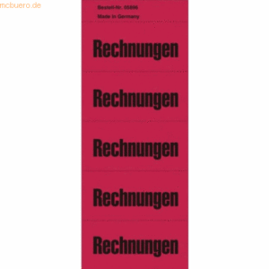 k.A. Inhaltsschildchen Rechnungen rot selbstklebend VE=100 Stück