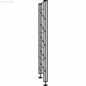 Kerkmann Bibliotheks-Regal libra Abschlussrahmen TxH 25x230cm schwarz/