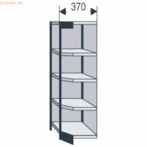 Kerkmann Büroregal Progress 2000 Ecke 67x30x190cm 5 Böden m. Rückwand