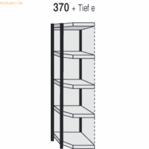 Kerkmann Magazin-Regal Stora 100 Eck-Regalfeld mit Rückwand 67x30x190c