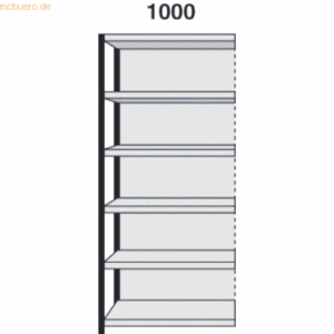 Kerkmann Magazin-Regal Stora 100 Regalfeld mit Rückwand BxTxH 100x30x2