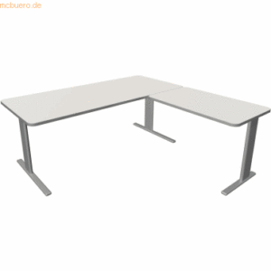 Kerkmann Schreibtisch Unic BxTxH 180x80x75cm Anbautisch 100x60cm weiß