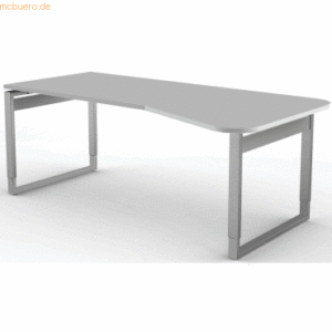 Kerkmann Freiformtisch StageOne Form 5 BxT 195x80/100cm lichtgrau