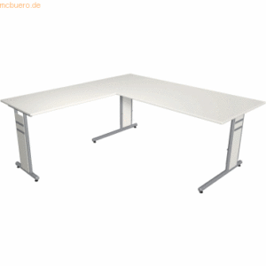 Kerkmann Schreibtisch Form4 180 C-Fuß-Gestell 180x80x68-82cm / Anbau 1