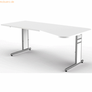 Kerkmann Freiformtisch StageOne Form 4 BxT 195x80/100cm weiß