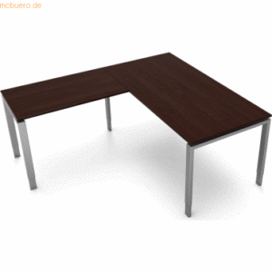 Kerkmann Schreibtisch Form5 160 160x80x68-82cm / Anbau 100x60cm wenge