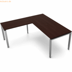 Kerkmann Schreibtisch Form5 180 180x80x68-82cm / Anbau 100x60cm wenge