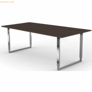 Kerkmann Schreibtisch Aveto Edelstahl XL BxT 200x100cm wenge