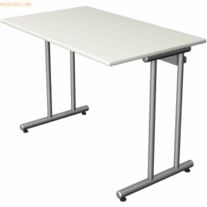 Kerkmann Schreibtisch start up Fuß silber 100x60x75cm weiß
