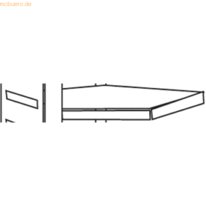 Kerkmann Design-Regal M2 Zusatz-Eckboden Tiefe 500mm lichtgrau