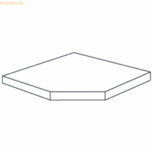 Kerkmann Eckboden für Büro-Regal Progress 2000 BxT 75x30cm lichtgrau