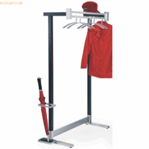 Kerkmann Wandständige Garderobe Montana HxBxT 170x100x43cm alusilber/s