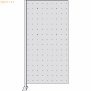 Kerkmann Lochblech-Element für Stellwandsystem Metropol silber