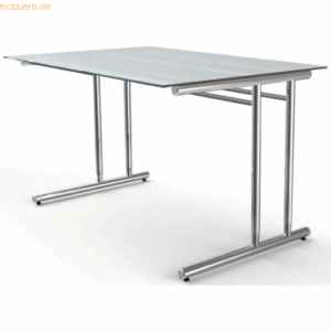 Kerkmann Schreibtisch Artline ESG C-Fuß 120x80x68-82cm glas