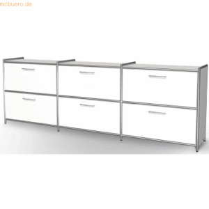 Kerkmann Sidebaord Artline BxTxH 236x38x78cm 6 Schubfächer weiß