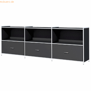 Kerkmann Sidebaord Artline BxTxH 236x38x78cm 3 Schubfächer anthrazit