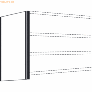 Kerkmann Seiten-Endwand für Büro-Regal Progress 500 TxH 30x190cm licht