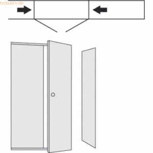 Kerkmann Türen-Anbausatz für Büro-Regal Progress 500 BxH 96x190cm lich