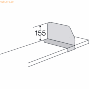 Kerkmann Fachbodenteiler für Bibliotheks-Regal Univers Tiefe 25cm lich