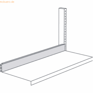 Kerkmann Anstoßleiste für Bibliotheks-Regal Univers Breite 75cm lichtg