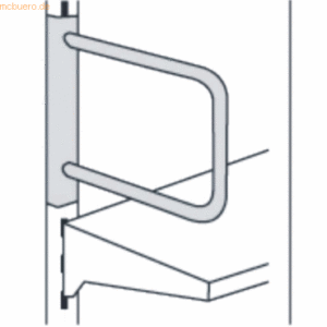Kerkmann Begrenzungsbügel für Bibliotheks-Regal Univers lichtgrau