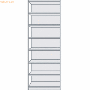 Kerkmann Büroregal Progress 500 Grundregal BxTxH 96x40x260cm 8 Böden m