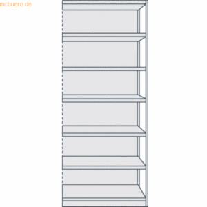 Kerkmann Büroregal Progress 500 Anbauregal BxTxH 96x30x225cm 7 Böden m