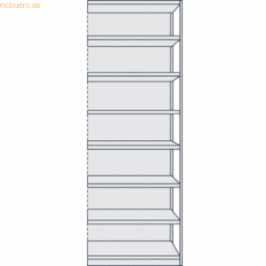 Kerkmann Büroregal Progress 500 Anbauregal BxTxH 96x40x260cm 8 Böden m