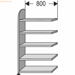 Kerkmann Regalfeld Büroregal Dante mit Rückwand BXHxT 800x1900x325mm w