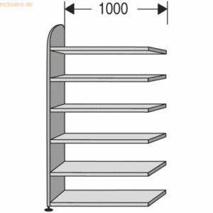 Kerkmann Regalfeld Büroregal Dante mit Rückwand BXHxT 1000x2250x325mm