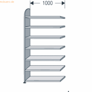 Kerkmann Büroregal Dante Regalfeld 7 OH 7 Böden 100x32